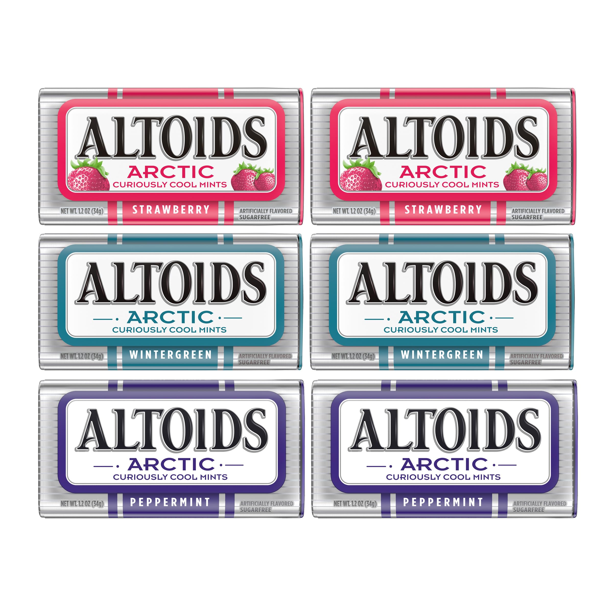 Mints Variety Pack, 1.2 Ounce Each (6 Pack, 7.2 Ounce Total), Strawberry, Wintergreen, Peppermint
