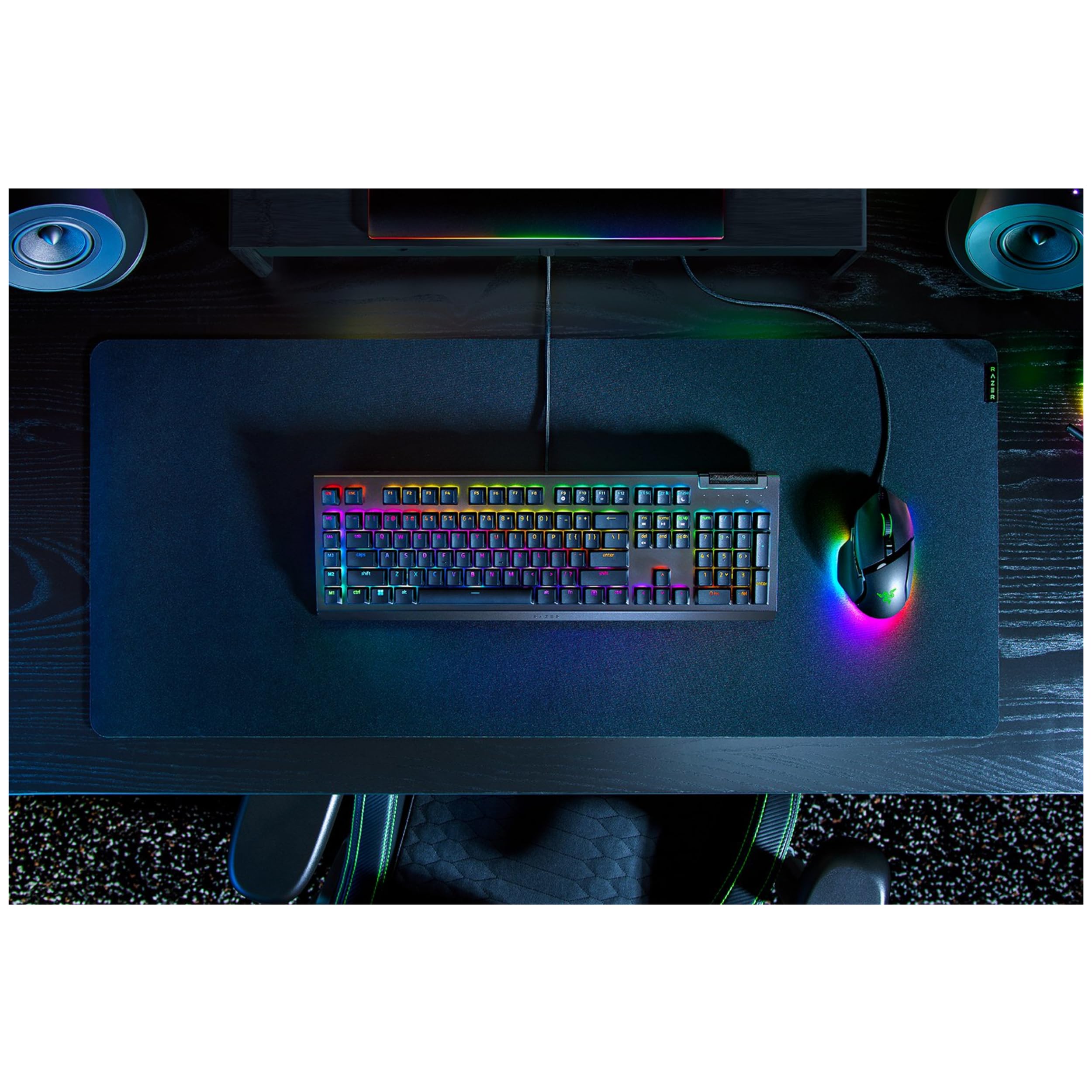 Razer Blackwidow V4 X - Tastatur - Hintergrundbeleuchtung - Usb - Qwertz - Deutsch - Tastenschalter: Razer Green GeN-3 (rz03-04700400-R3g1)
