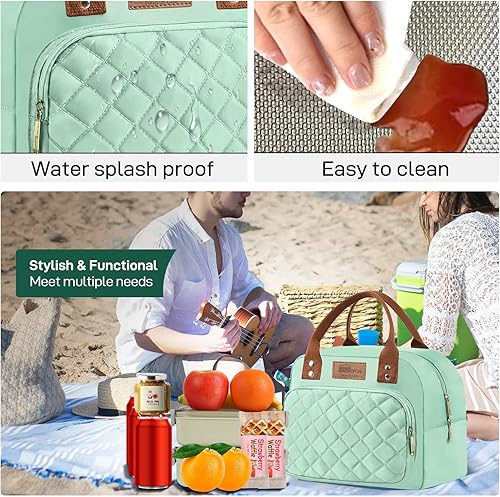 Miniatura 6 de HOMESPON - Lonchera con aislamiento para mujer y hombre, bolsa para el trabajo, la escuela, hacer un picnic o irse de viaje