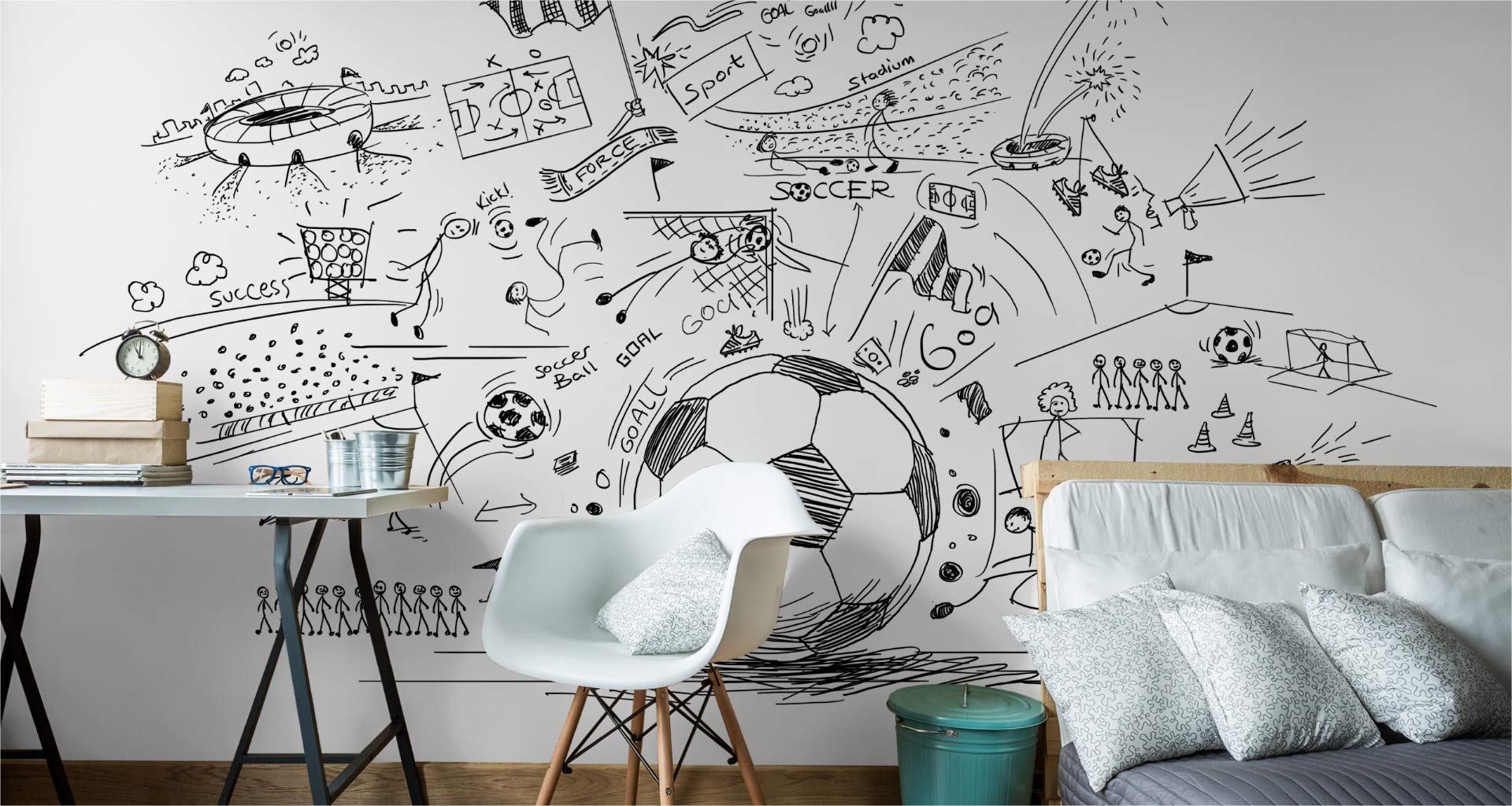 Carta Da Parati Fotografica Calcio Bambini Carta Da Parati Calcio Per  Bambini - Motivo Fotografico, Con Colla, Facile Da Montare Decorazione  Cameretta, image size:1920x1024