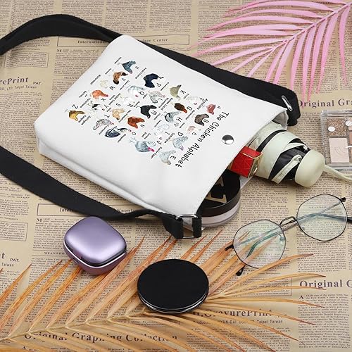 Miniatura 10 de XYANFA Bolsa de compras de pollo A-Z Of Chicken Tote Bag Pollos Regalo para amantes del pollo Regalo para el dueño del amante del pollo