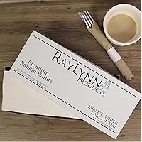 Vista 1 de Paquete de 5,000 servilletas blancas de primera calidad, autoadhesivas de 1.5 x 4.25 pulgadas