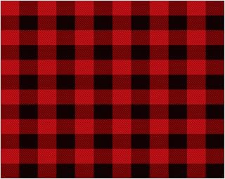 Red & Black Buffalo Plaid Edible Cake Topper-1/4 Sheet