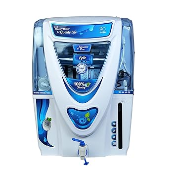 Aquatec Plus - Epic 15L RO + UV + UF + TDS Water Purifier for Home (White) Work Up to 2500 TDS