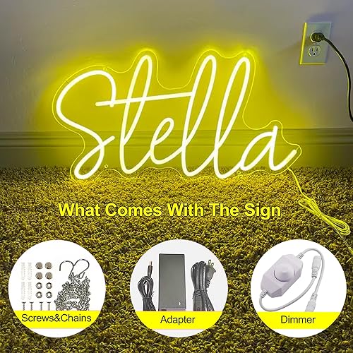 Miniatura 7 de Letreros de neón personalizados, luz de neón con nombre personalizado, letrero de neón LED regulable para decoración de pared del hogar, dormitorio,