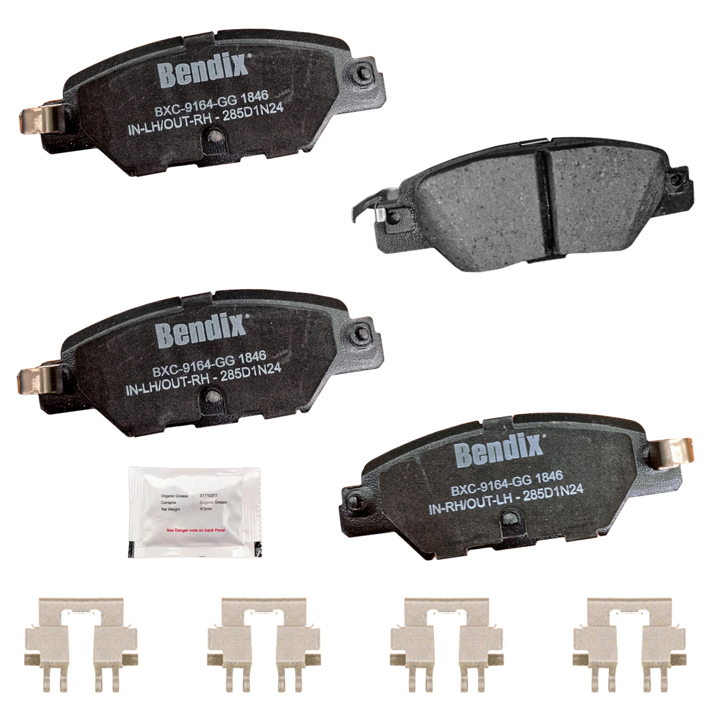 Bendix Priority1 CFC1846 Ceramic Rear Brake Pads compatible with Mazda CX-5 2024-2016