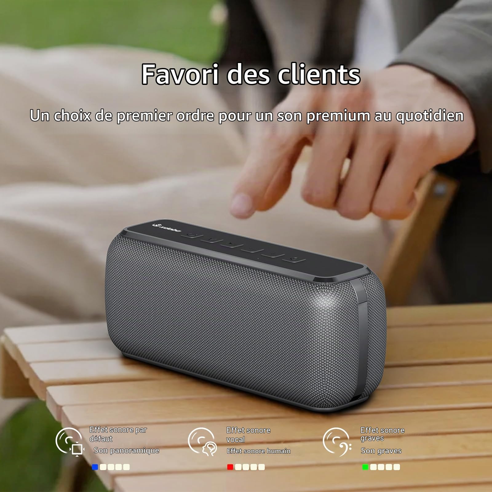 XDOBO X8 II Haut-Parleur Bluetooth 60W Portable avec Basses Profondes, IPX5 Étanche, Bluetooth 5.0, Appairage Stéréo TWS, 8 Heures d’Autonomie, Carte TF & AUX – Enceinte Extérieure