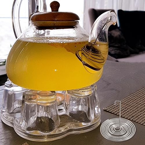 Miniatura 8 de Luxshiny Filtro de té de acero inoxidable, 20 piezas, colador de boquilla de tetera para preparar té eficaz, herramienta infusora de primavera para