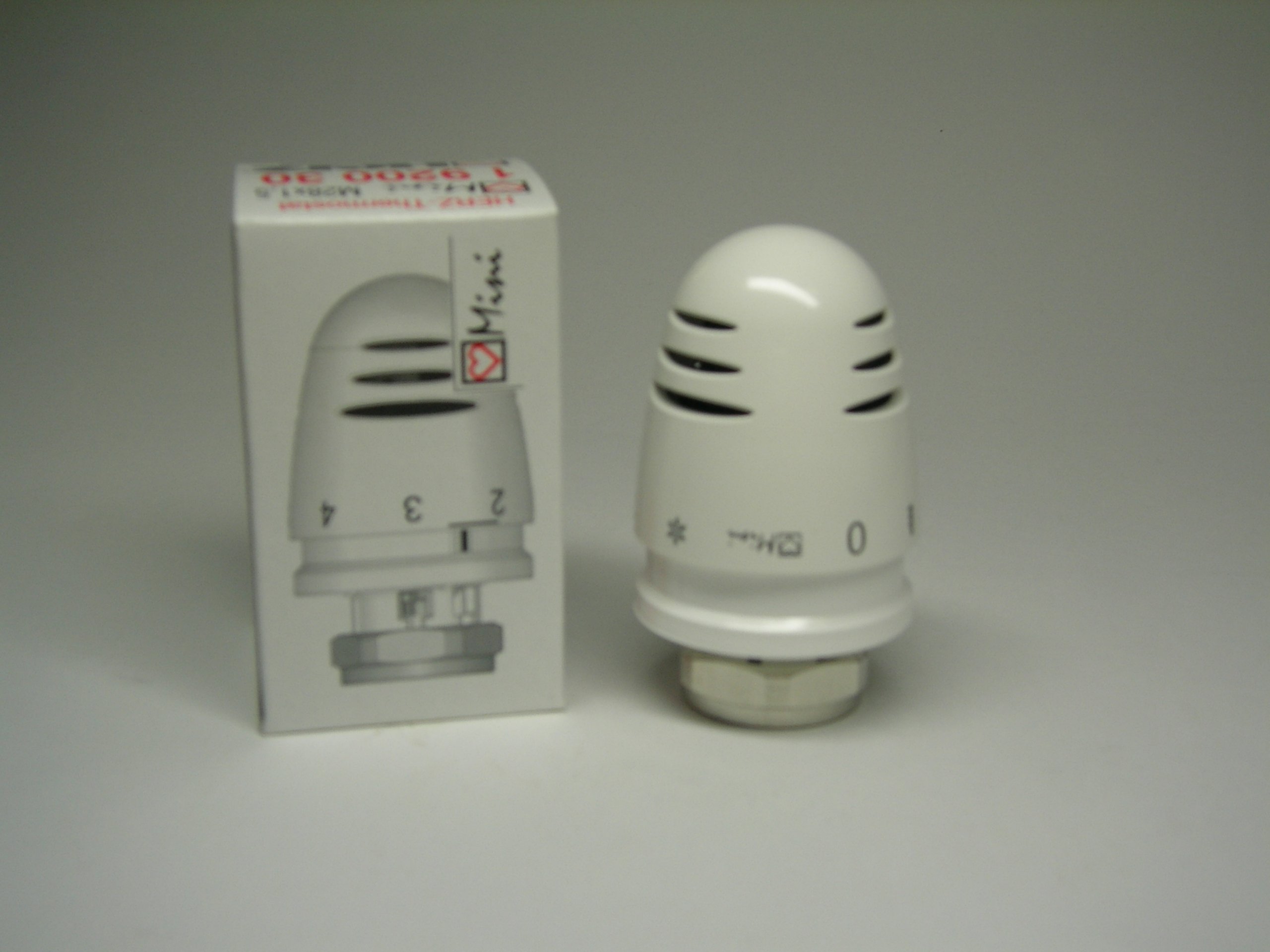 Cuore Design Mini 1920030 - Testina termostatica M28 x 1,5, 4 pezzi, colore: Bianco