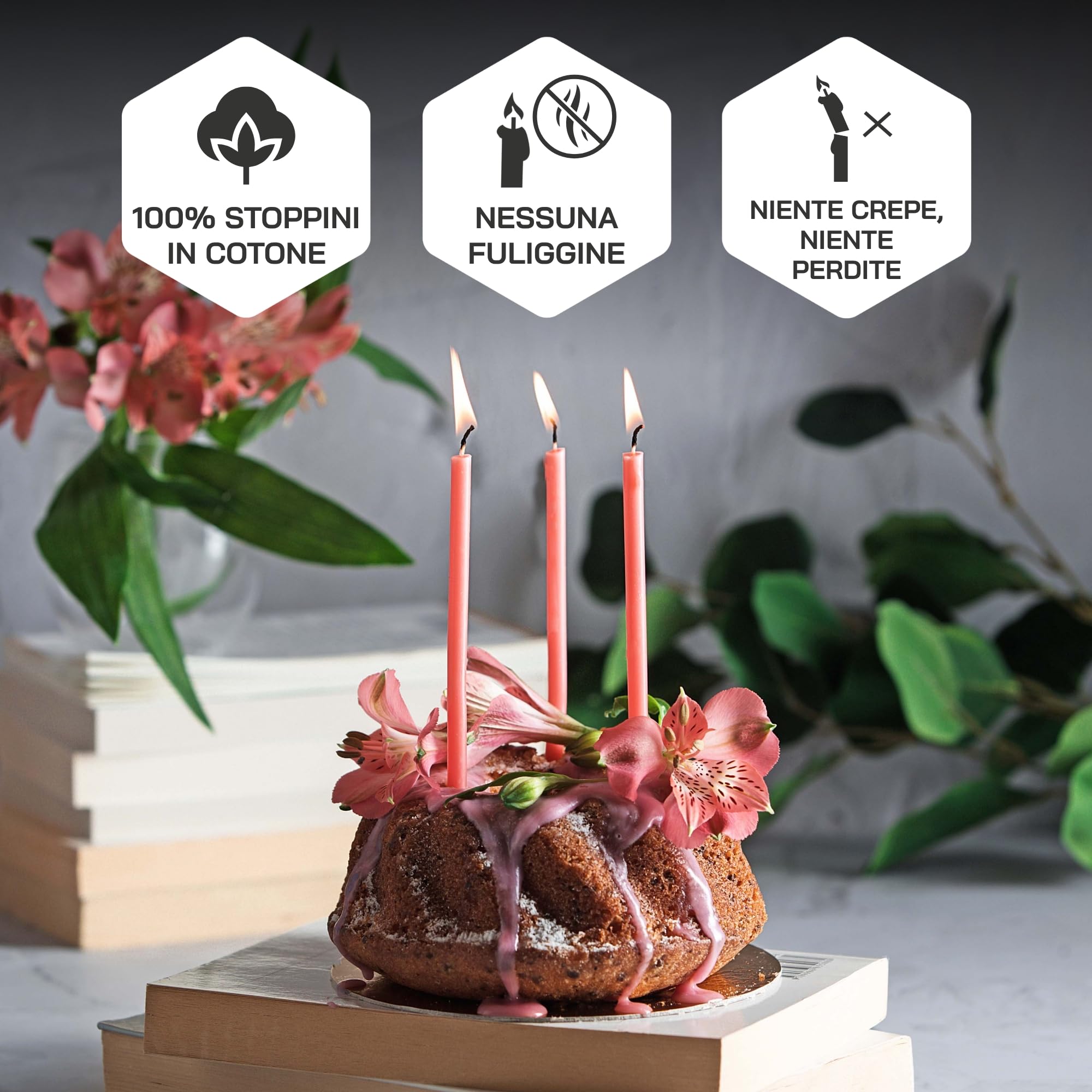 Candele In Cera D'Api Naturali - 50 Pezzi Nero - Per Preghiera, Decorazione E Rituali - Profumo Di Miele Senza Fuliggine