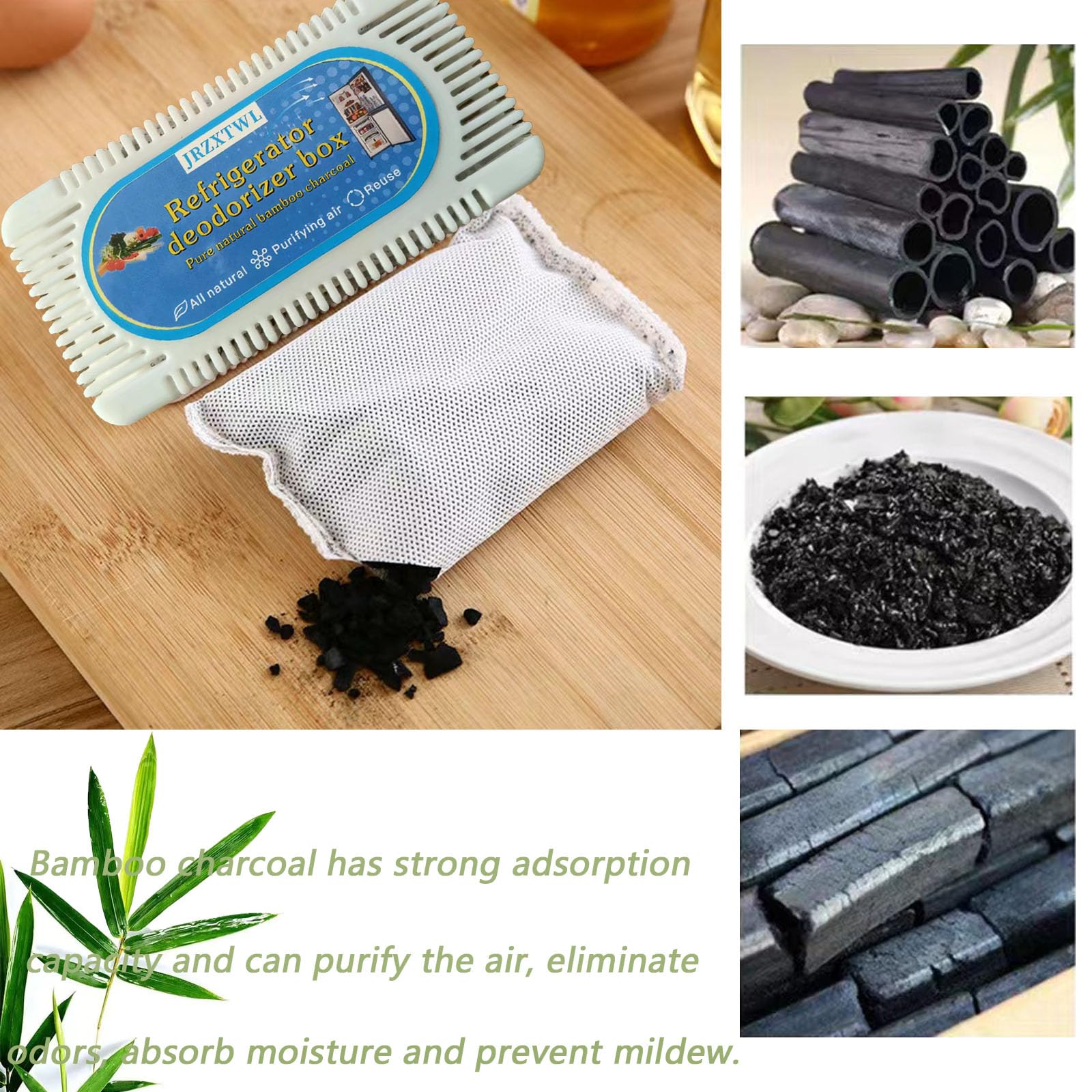 Activated carbon deodorizers are suitable for homes, refrigerators, wardrobes, and cars - a set of 5, used for deodorization, moisture-proof, and formaldehyde removal