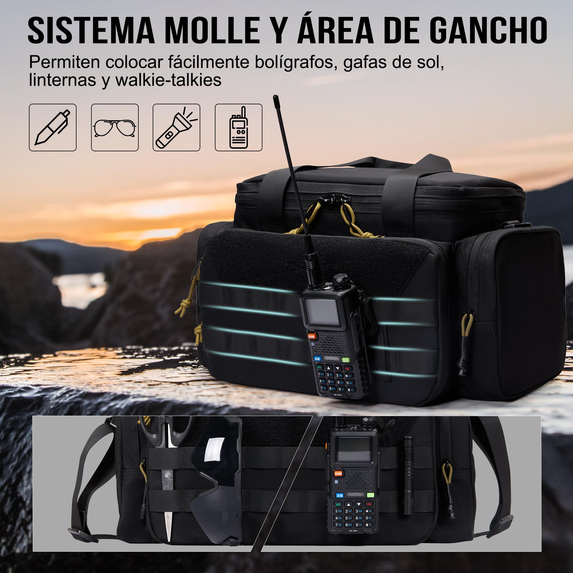 OneTigris Range Bag, Bolsa de Policía, Bolsa de Armas Tácticas para Caza, Campo de Tiro, Pesca, Senderismo