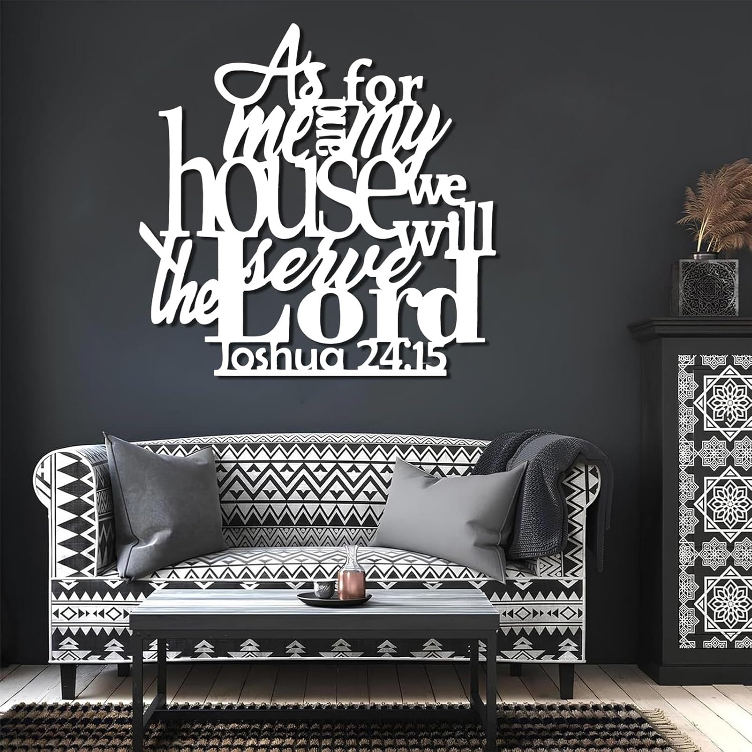 Bible Verse Metal Wall Decor, Christian Metal Wall Art