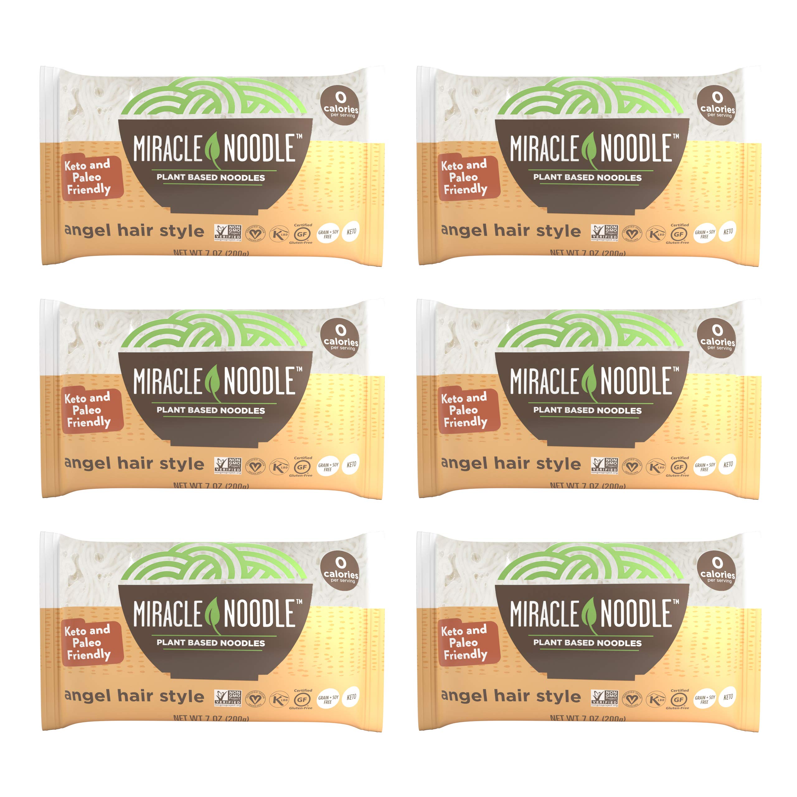 Miracle Noodle Angel Hair Pasta Plant Based Shirataki Noodles, Keto