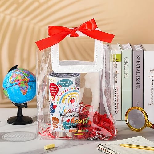Miniatura 7 de Sabary 4 piezas de regalos para profesores para mujeres, regalos de agradecimiento para profesores, 20 onzas, vaso de afirmaciones diarias para