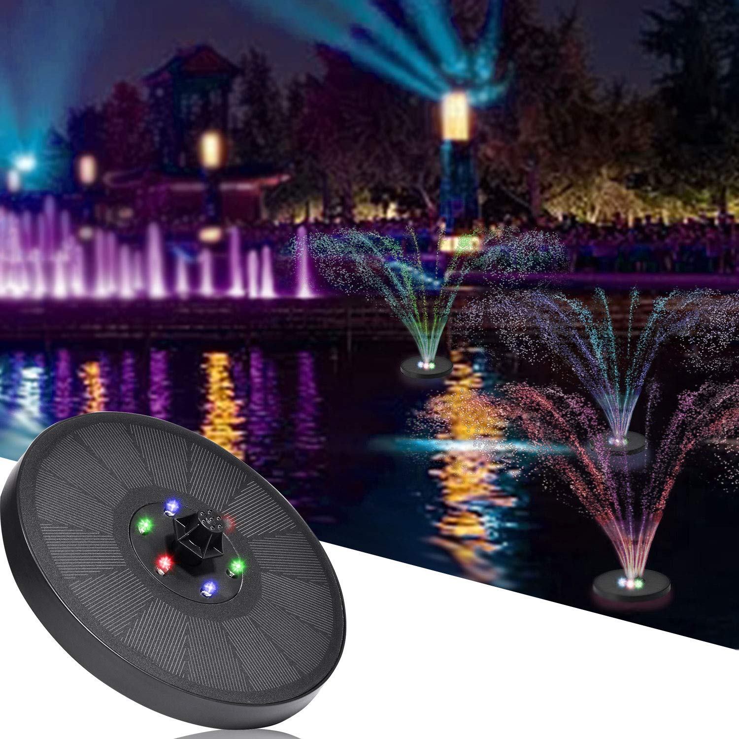 LARS360 Solar Teichpumpe - Springbrunnen Für Garten & Teich