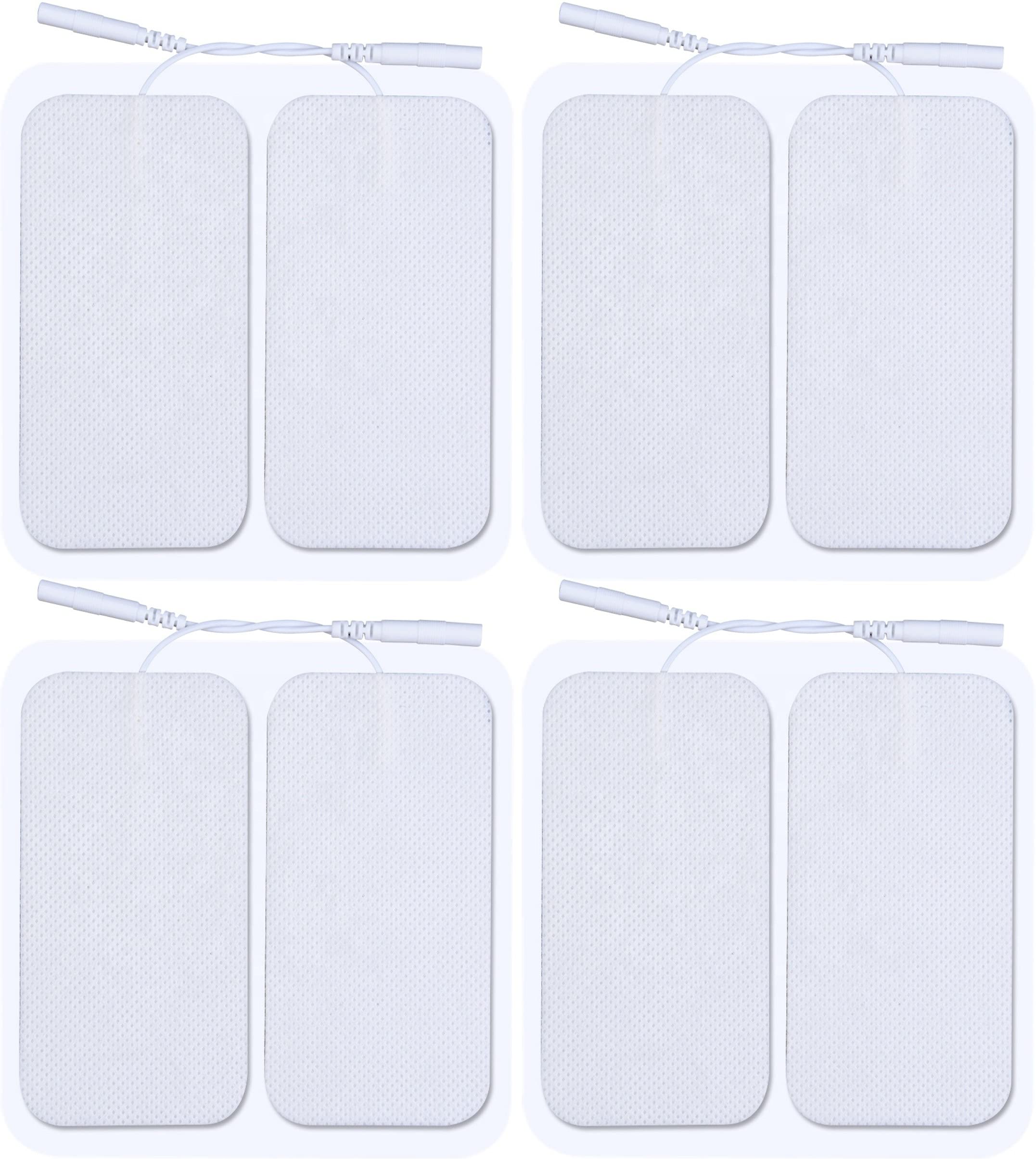 Agam Rectangle Shaped, Battery Powered Electrode Pads for Digital Therapy Machine (9 cm X 5 cm - Large Size, R 182) - Pack of 8