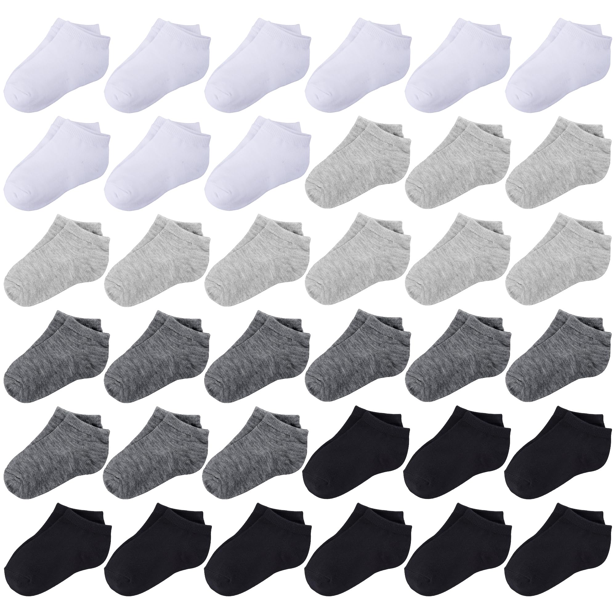Duufin36 Pairs Toddler Ankle Socks Kids Low Cut Socks Toddler Half Cushion Sock