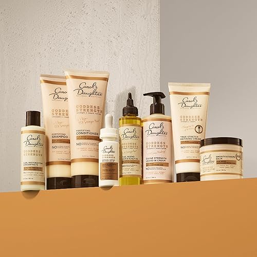 Miniatura 11 de Carol's Daughter Goddess Strength True Stretch Defining Hair Cream para ondas, bobinas y rizos, crema definidora de rizos con aceite de ricino, 6.8