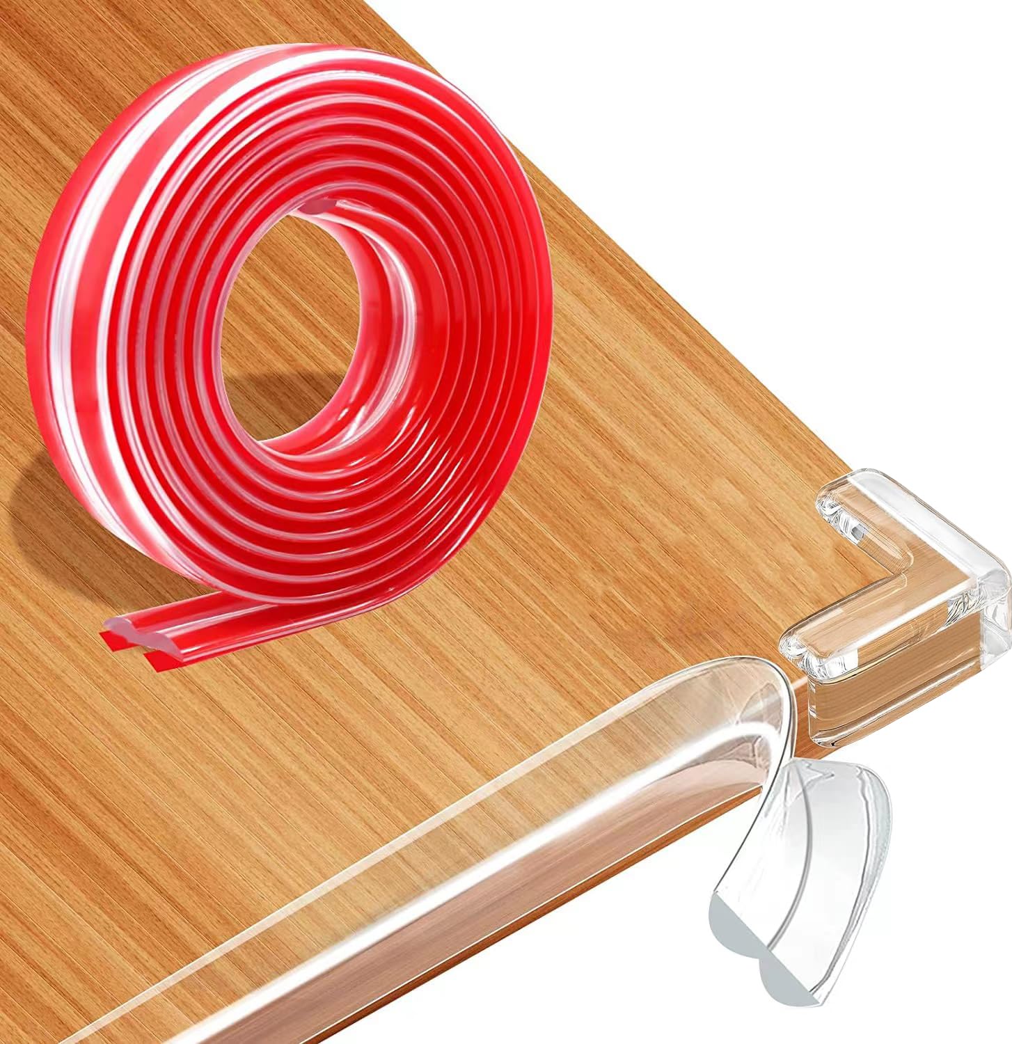 Magosis Transparent Wider & Thicker Edge Protector Strip 15Mm×3M With 4 L Corner Guards – Clear Baby Proofing Kit For Furniture Edges & Corners, Strong Adhesive, No-Residue Acrylic Tape, Child Safety Cushion