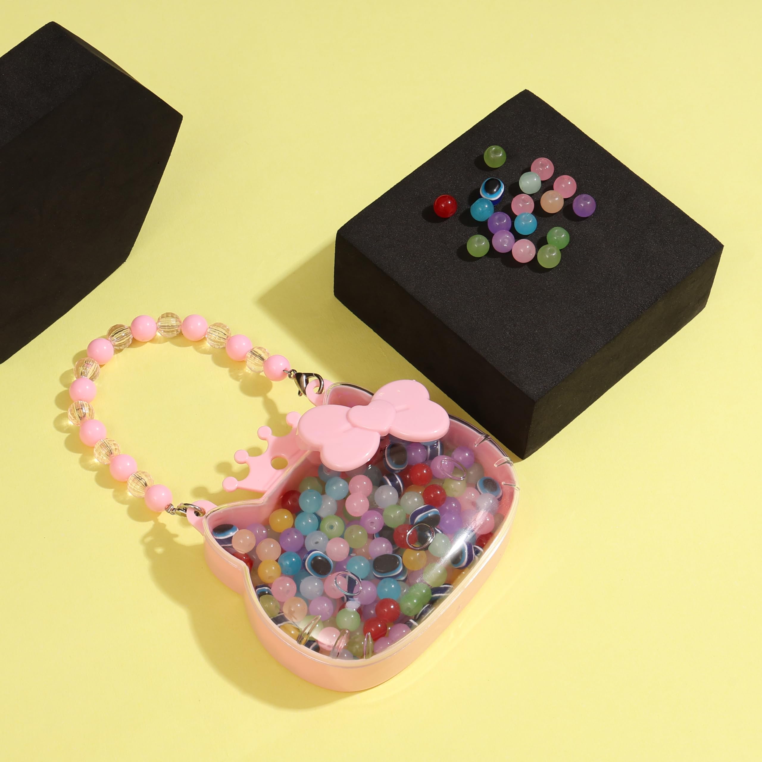 ambitieux Kitty-Shaped Bracelet Making Kit for Kids – 200+ Colorful Beads, 10M Elastic Thread, DIY Jewelry Craft Set (Plain Glass) (B0DHL3TJB8) Amazon Price History, Amazon Price Tracker