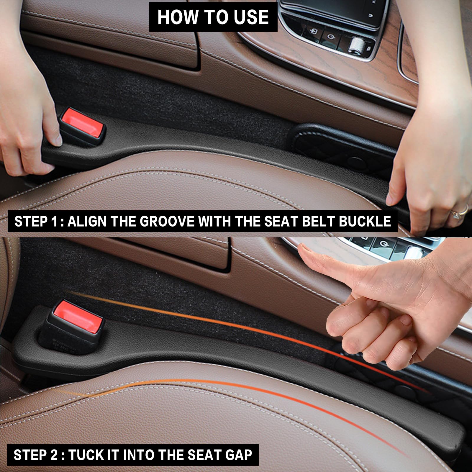 2 Pièces Siège de Voiture Gap Filler Pad Remplissage de Siège Intérieur
