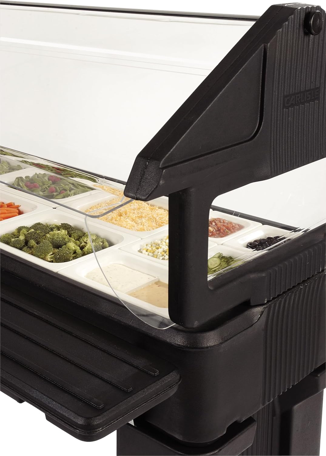 Carlisle FoodService Products Six Star Food Bar Buffet Bar, Food Bar with Basin Only for Catering, Buffets, Restaurants, Polyethylene (Pe), 72.12 x 23.68 x 25.25 Inches, Black