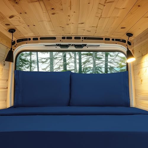 Vista 457 de Elegance Linen® - Juego de sábanas de 4 piezas, resistente a las arrugas, 1500 hilos, ultrasuaves, esquinas tipo bolsillos profundos de hasta 16