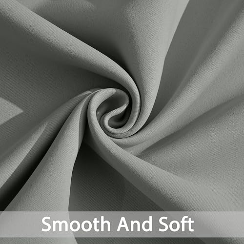 Miniatura 4 de Yakamok Dove Grey - Juego de 2 paneles para oscurecer la habitación de 84 pulgadas de largo, para sala de estar, comedor, oscurecimiento térmico,