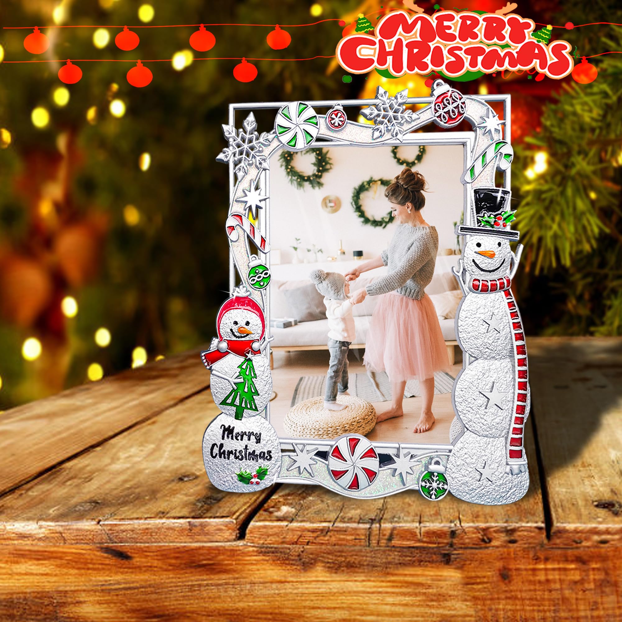 Amazon.co.jp: クリスマス写真フレーム 5x7インチ 2023年 メタルフォト