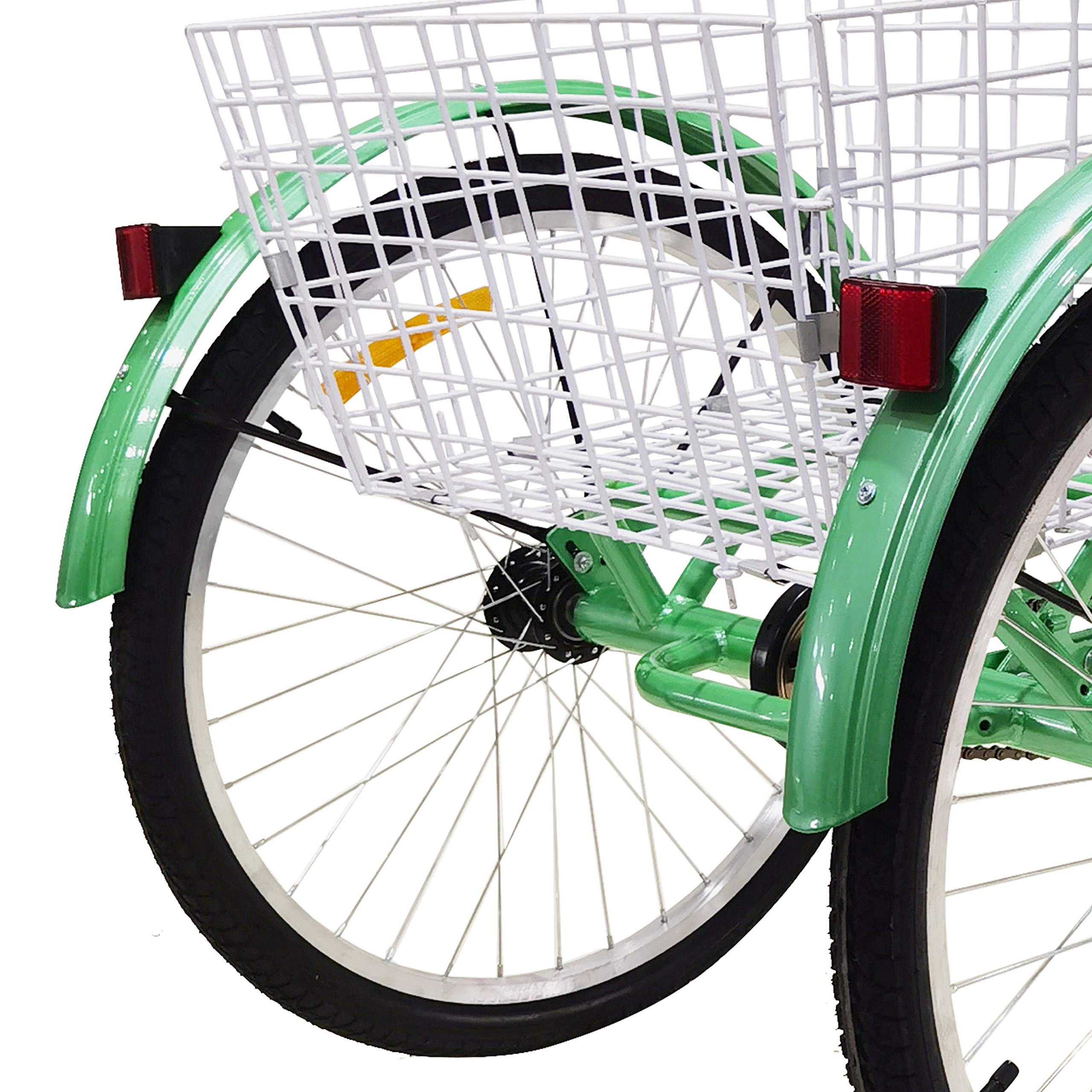 Adult Tricycle Single Speed,ThreeWheeled Cruise Trike with Front