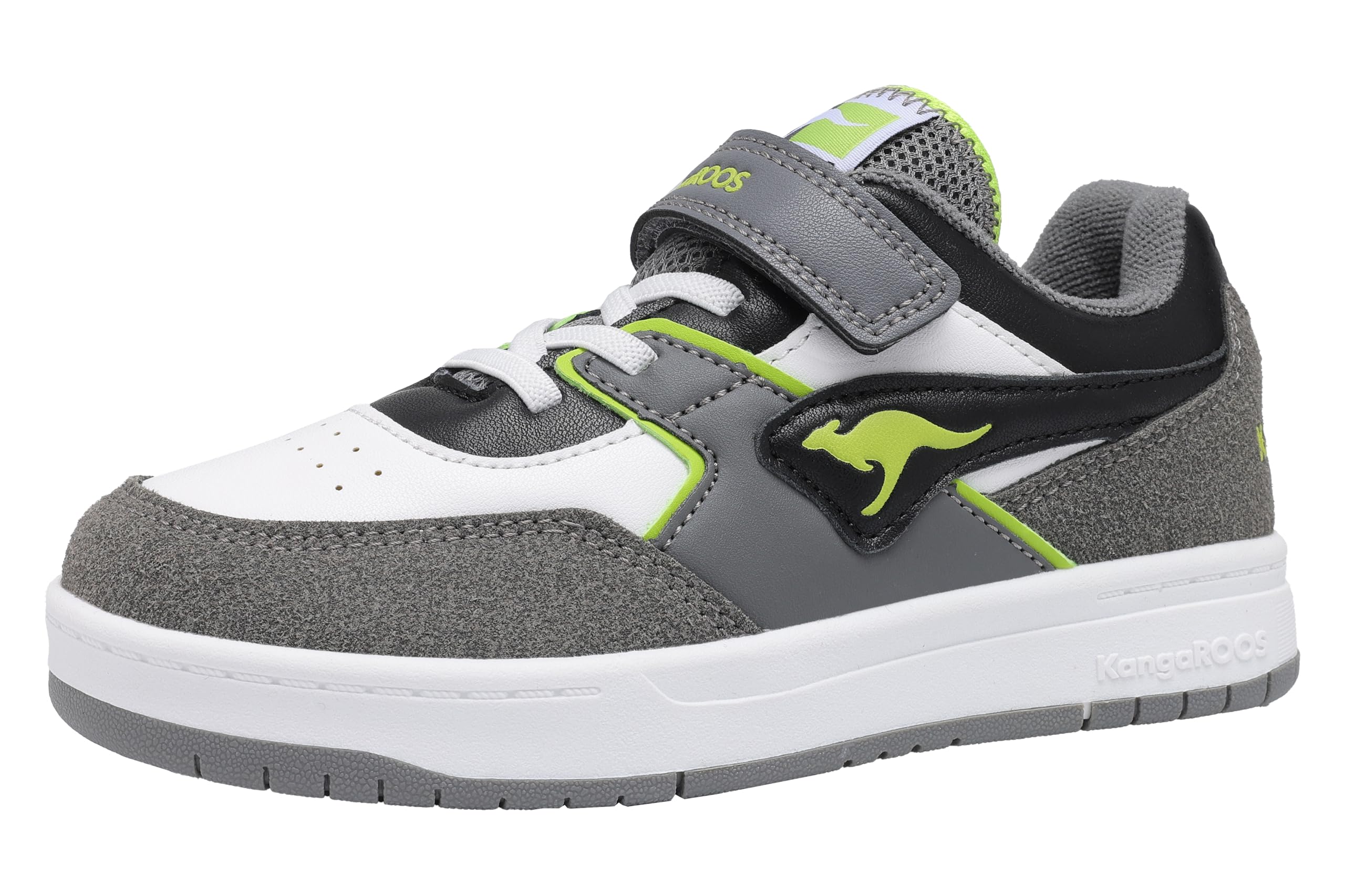 KangaROOS K-cp Bounder Ev Sneakers voor jongens, Militaire groene vlam, 34 EU