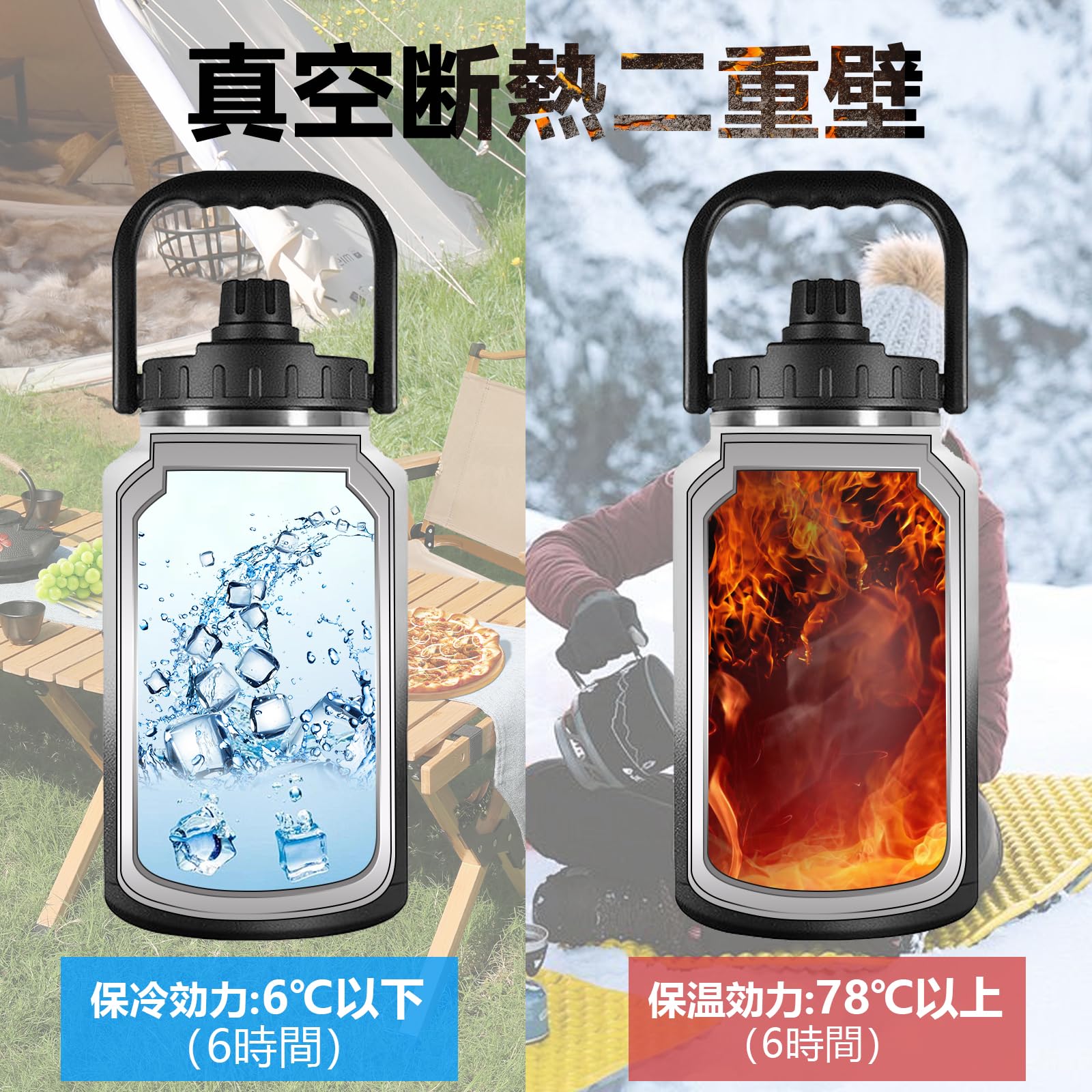 Amazon | MIEMIE 水筒4リットル 防災ボトル 2way 直飲み 大きい