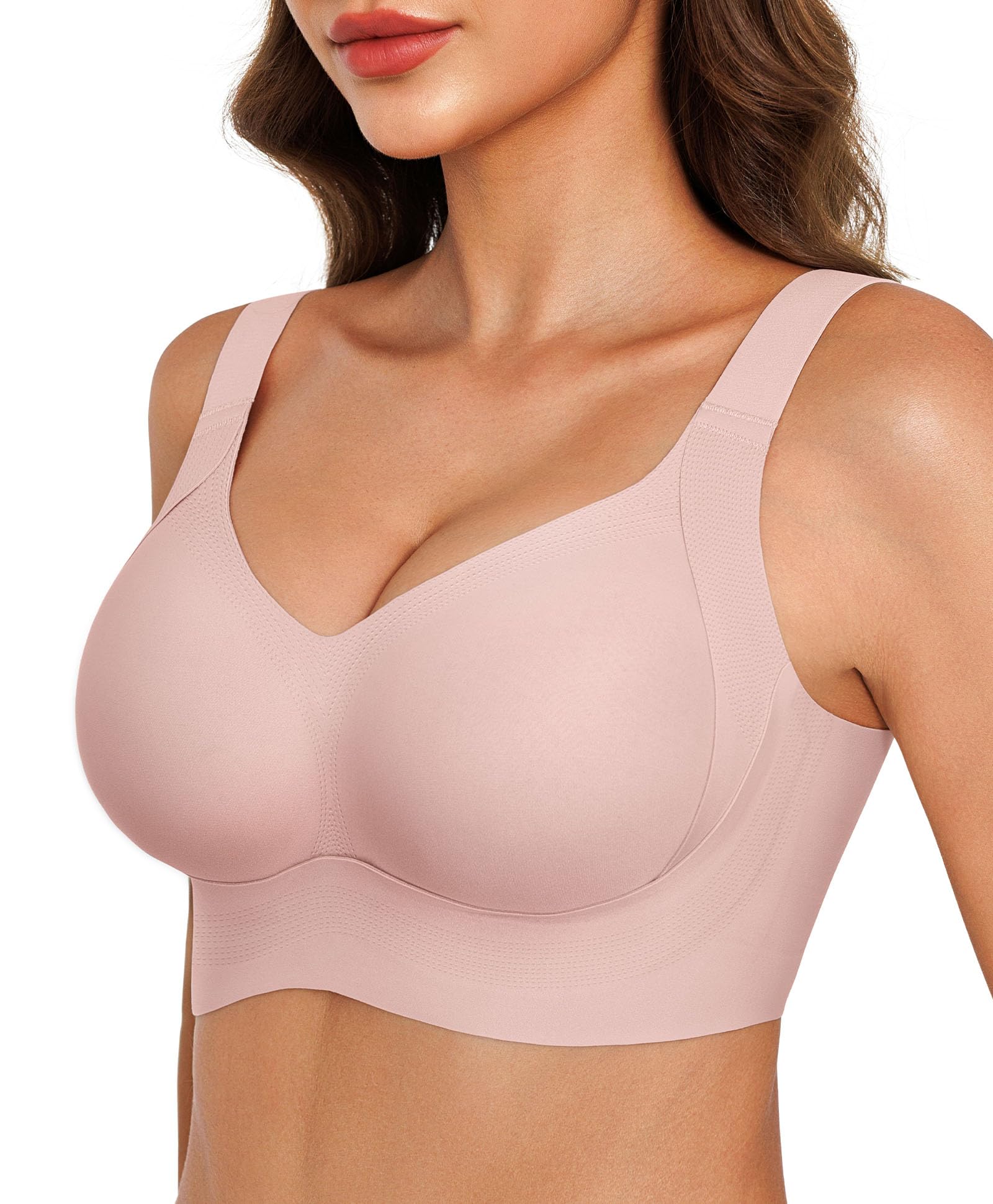 Popilush Bras for Women Wireless Seamless Push Up Bra No Underwire Comfy Supportive Tshirt Bralette