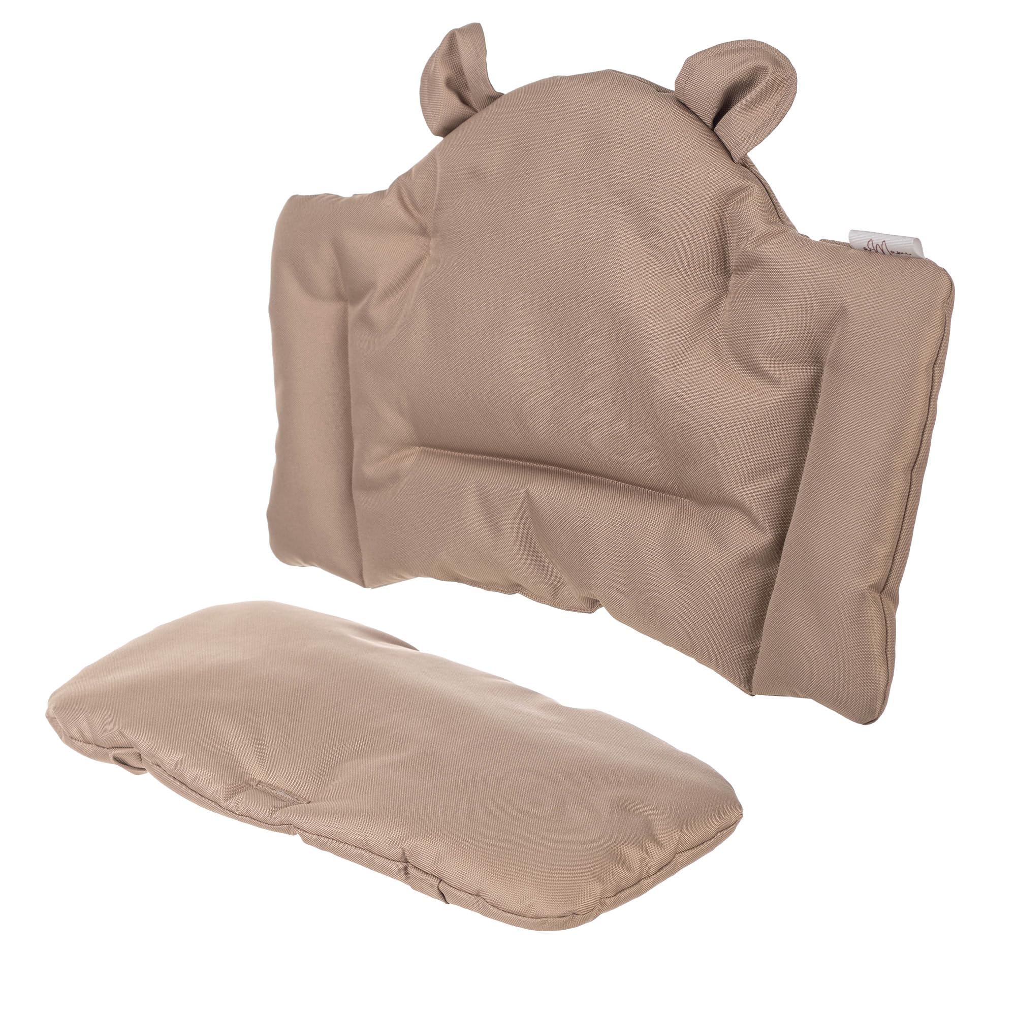 Hauck Zweiteiliges Sitzkissen für Hochstuhl – Wasserdichtes Oxford-Gewebe – Antiallergisch – Cappuccino Teddy