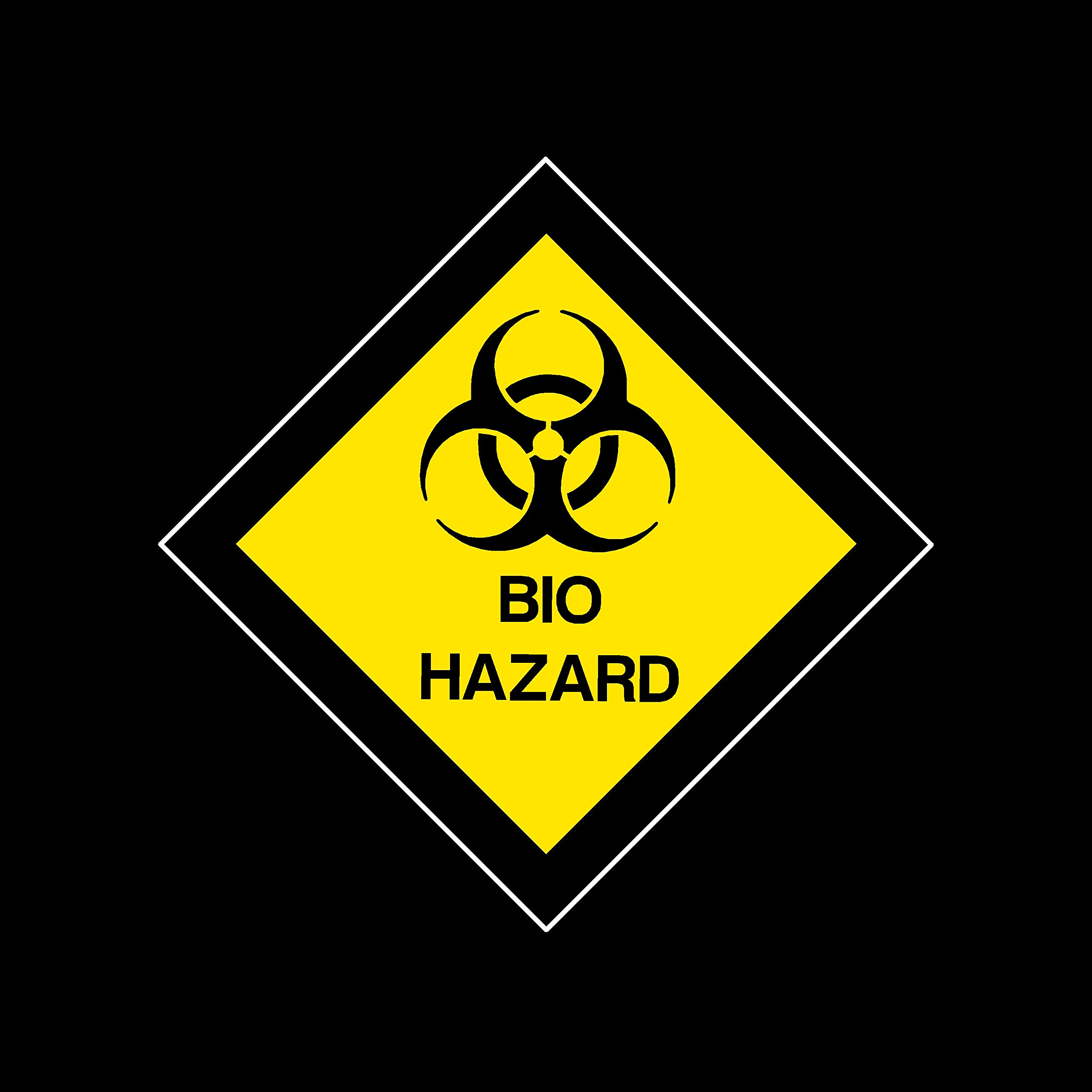USSP&S Bio Hazard Hazchem Label Self Adhesive Sticker 100x100mm - Different Pack