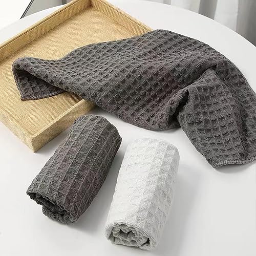 Paño de limpieza de microfibra, trapos de limpieza absorbentes a cuadros, reutilizables, lavables, antiarañazos, toalla de cocina multiusos,