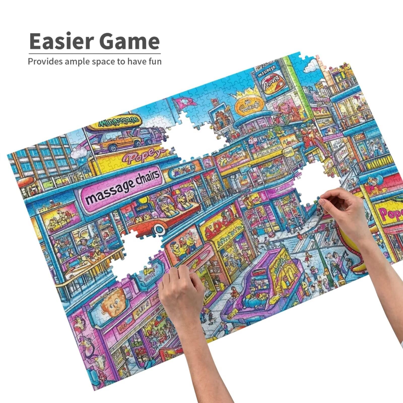 New York Puzzle 2000 Pezzi Adulti, 5D DIY Puzzle Strada Pattern Design con Confezione Regalo per Regalo Donna, Attività Famiglie Impegnative Principianti per Home Wall Bedroom Decor 99 x 70 cm -939Y