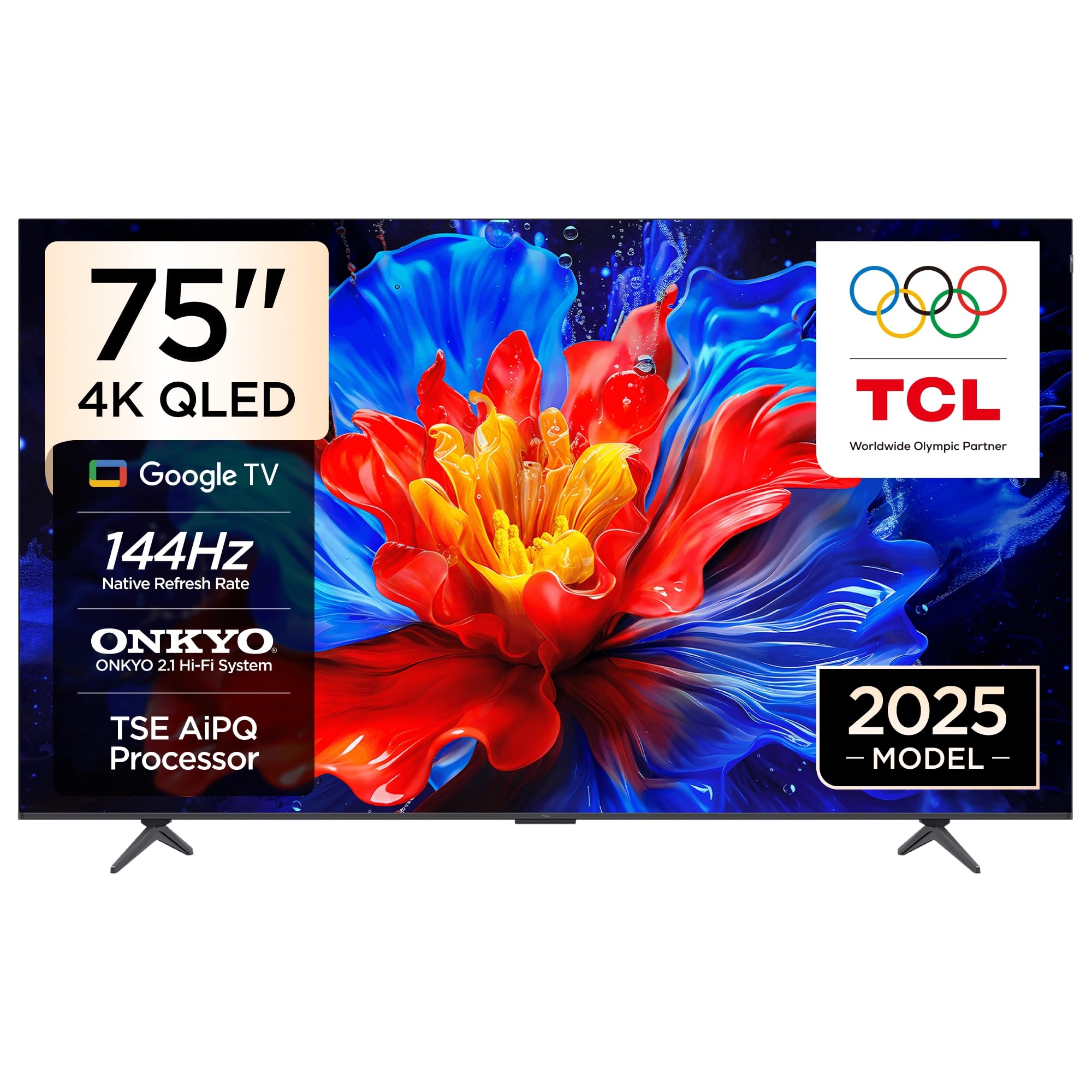 TCL テレビ　75インチ　75P8Kモデル　4k 144hz VRR対応 TCL 75P8K Television 75 Inch Smart TV 4K QLED Colorful Quantum