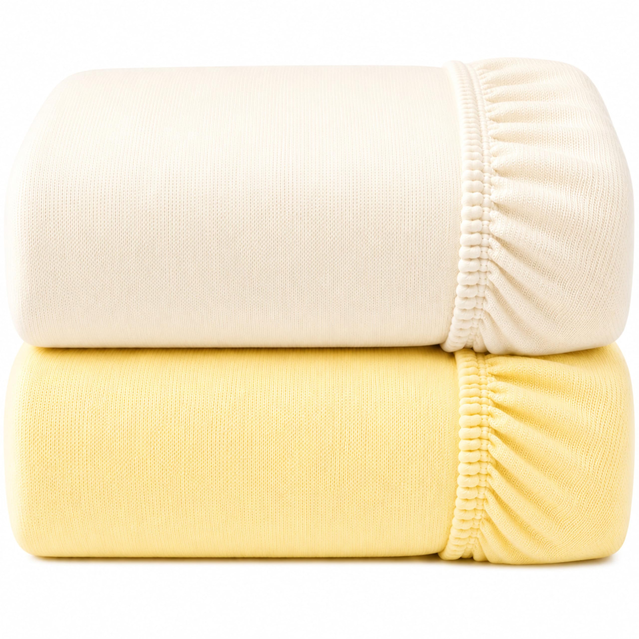 Dudu N Girlie Cot Bed Fitted Sheets, Toddler Bedding, Cream & Yellow