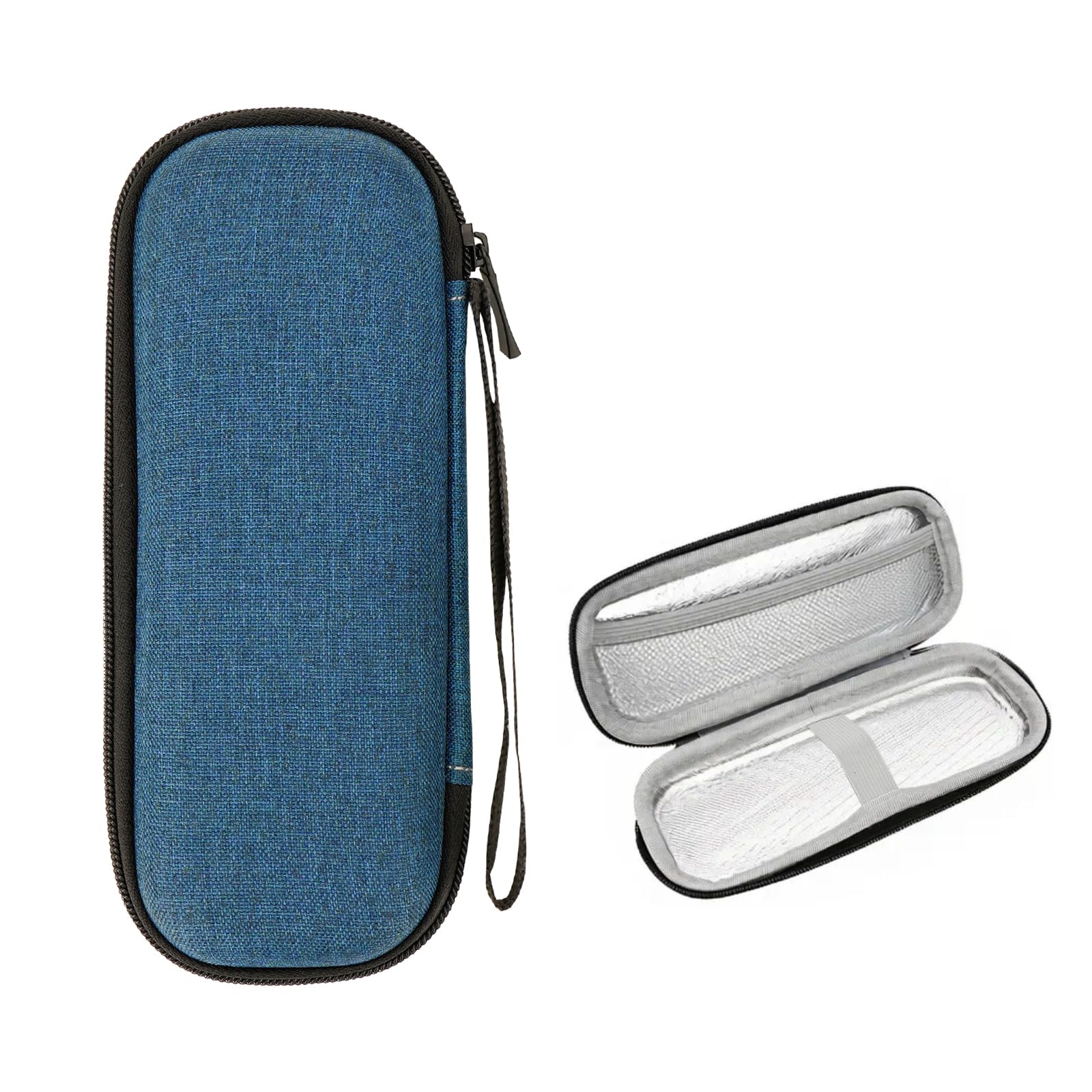Linkidea Razor - Custodia da viaggio rigida, portatile, compatibile con Gillette Fusion5 Power & Mach3, custodia protettiva da viaggio per rasoio (blu navy)