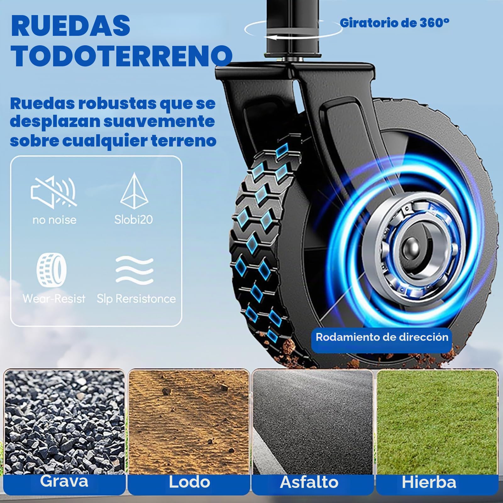 Carro Playa Plegable con Ruedas, Carro de Playa Plegable con Asa de Ajustable, Carrito Transporte Playa ara Jardín Camping