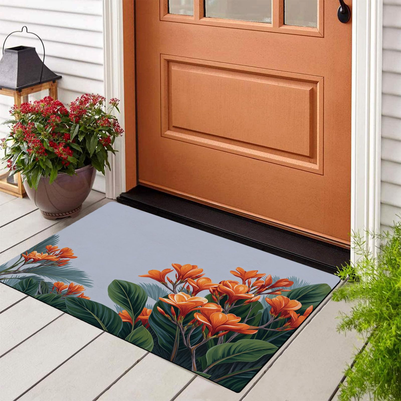 Paillasson 80 x 120 cm tapis cuisine devant evier antiderapant vert