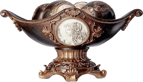 Miniatura 2 de OK Lighting Frutero decorativo griego, 8.0 pulgadas, bronce