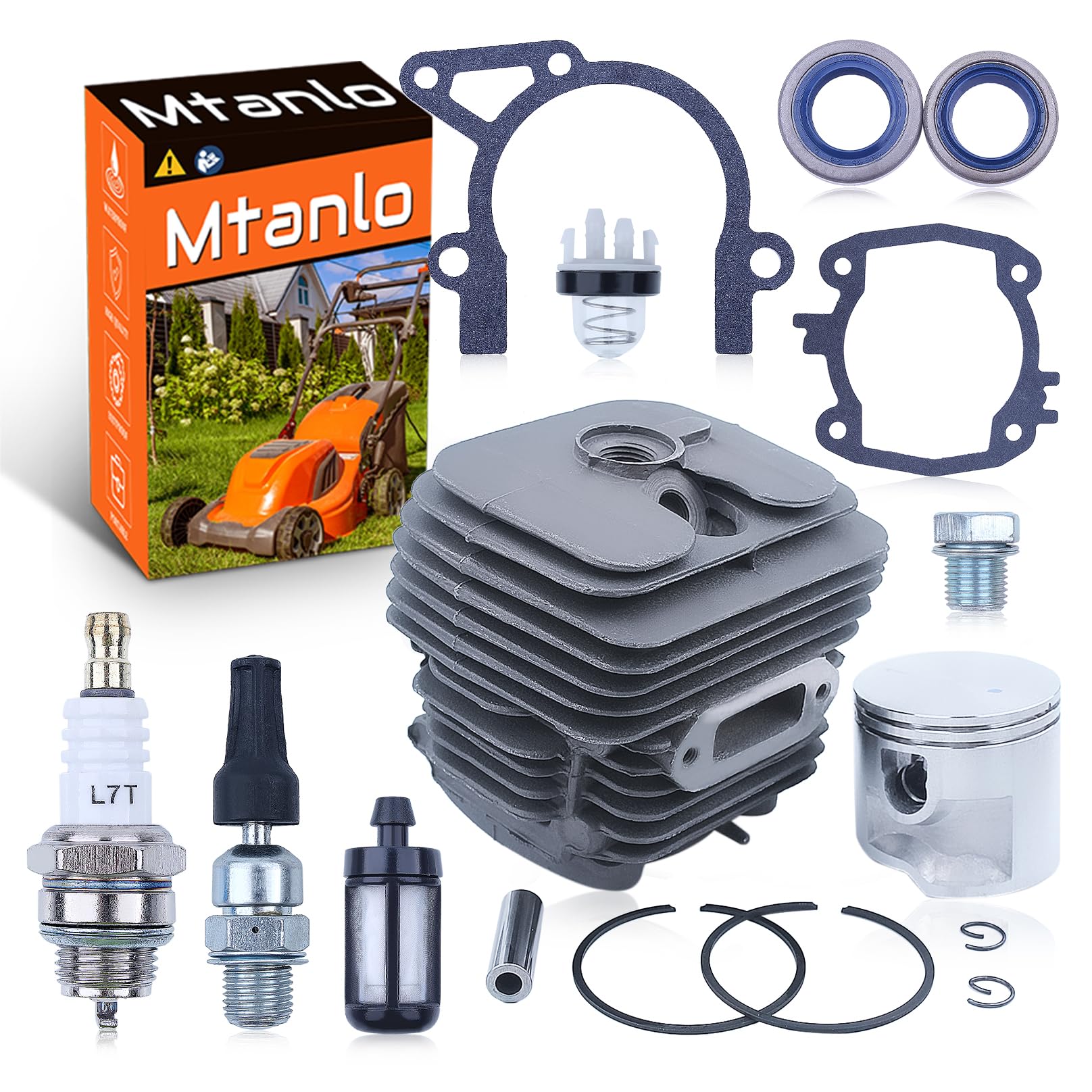 50mm Cylinder Piston Gaskets Kit For Stihl TS410 TS420 TS 410 420 Cut-Off Saw, Cylindre Piston Kit, Spark Plug, Decompression Valve, Plug, Fuel Filter