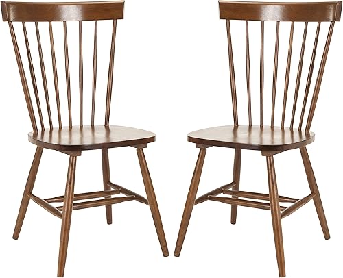 Miniatura 13 de SAFAVIEH Home Collection Parker - Juego de 2 sillas de comedor de madera maciza con husillo Windsor verde polvoriento Verde (Dusty Green),Roble