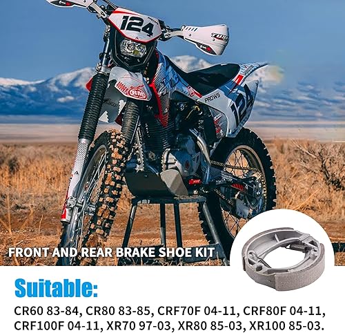 Miniatura 6 de JINGKE Kit de zapatas de freno delanteras y traseras para Honda CR60 XR70 CRF70F CR80 XR80 CRF80F XR100R CRF100F