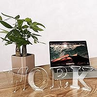 Vista 6 de Letras acrílicas diseñables de 4 pulgadas, letras acrílicas sin terminar para decoración de pared, letras decorativas de pie, rebanadas, decoración