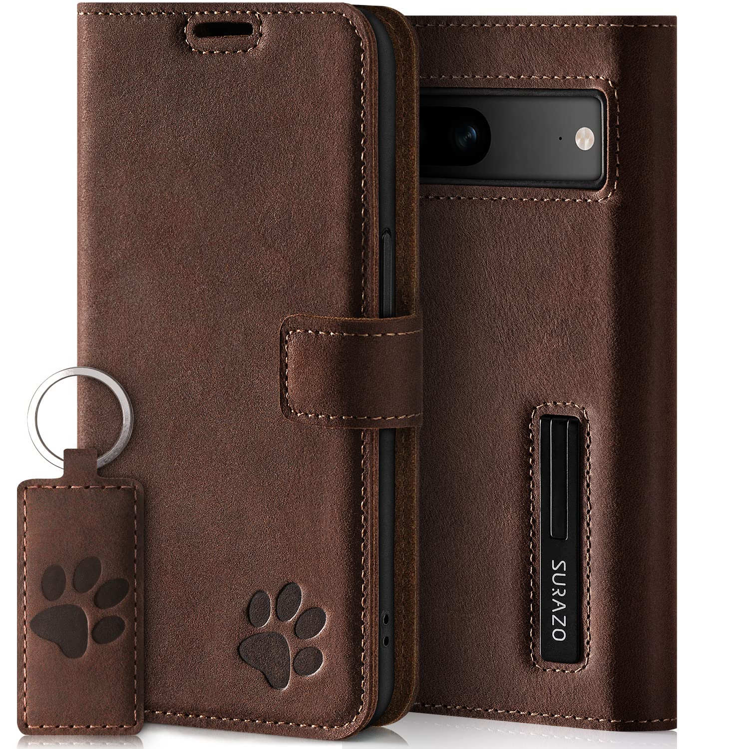 SURAZO Preiu 100% Piel Auténtica Riñonera Para Apple IPhone 16 Pro AX – Funda Horizontal