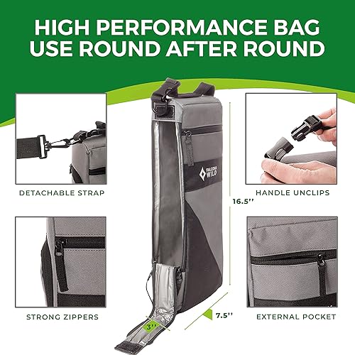 Miniatura 6 de Bolsa enfriadora de golf más 2 bolsas de hielo – Mantiene las bebidas frías durante horas – Capacidad para 6 latas – Cabe discretamente en bolsas de